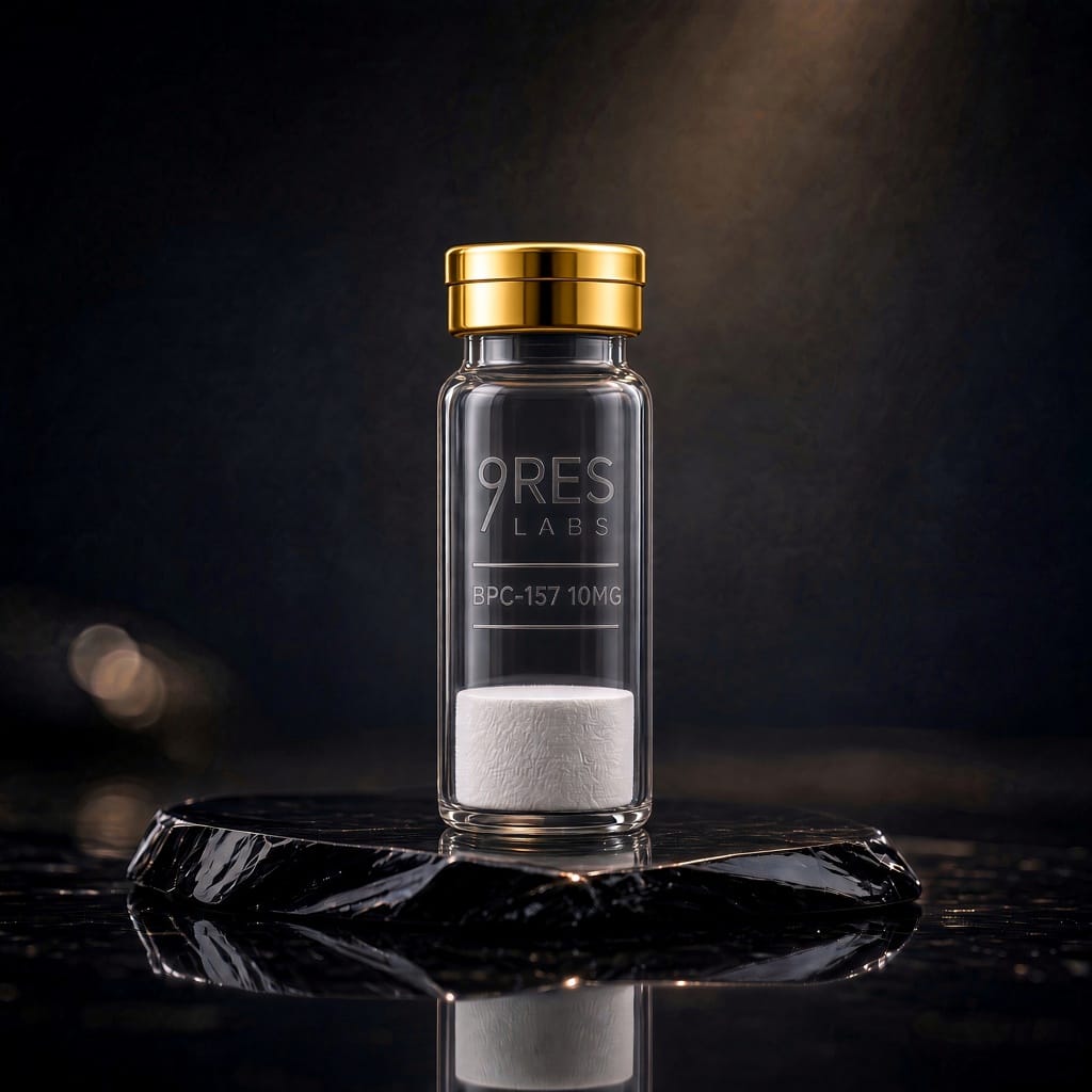 BPC-157 gold-capped glass research vial